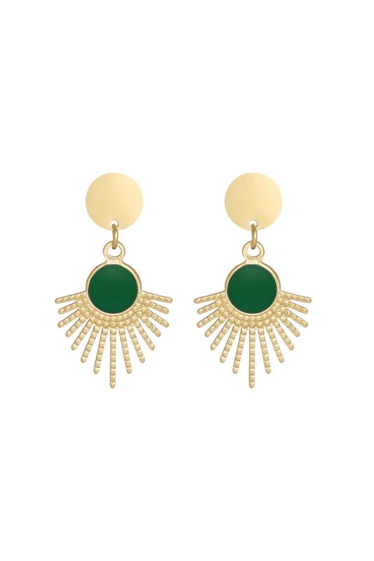 Secret soul earrings - groen/goud