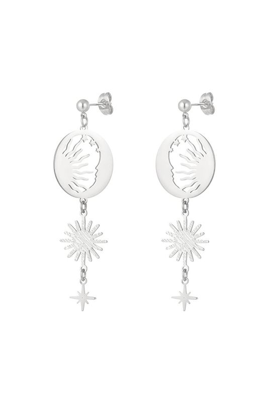 Let de sun shine earrings - zilver