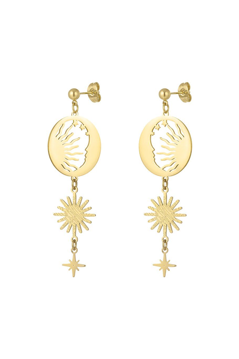 Let the sun shine earrings - goud