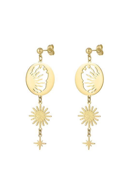 Let the sun shine earrings - goud