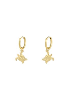 Turtle lover earrings - goud