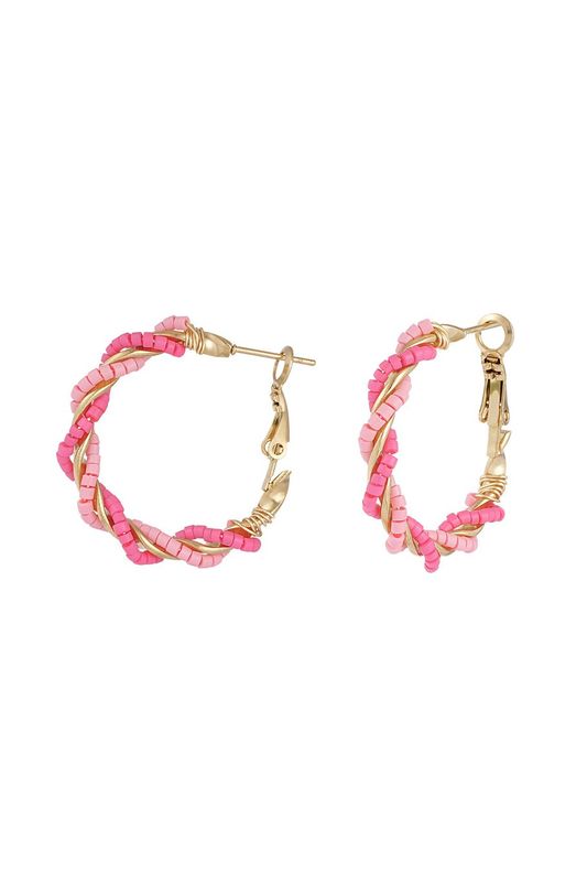 Mess around earrings - roos/ goud