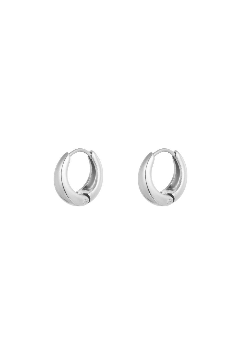 Small basic hoop earrings - zilver