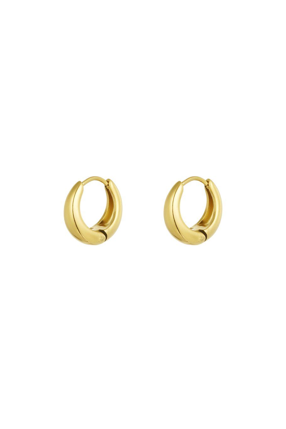 Small basic hoop earrings - goud