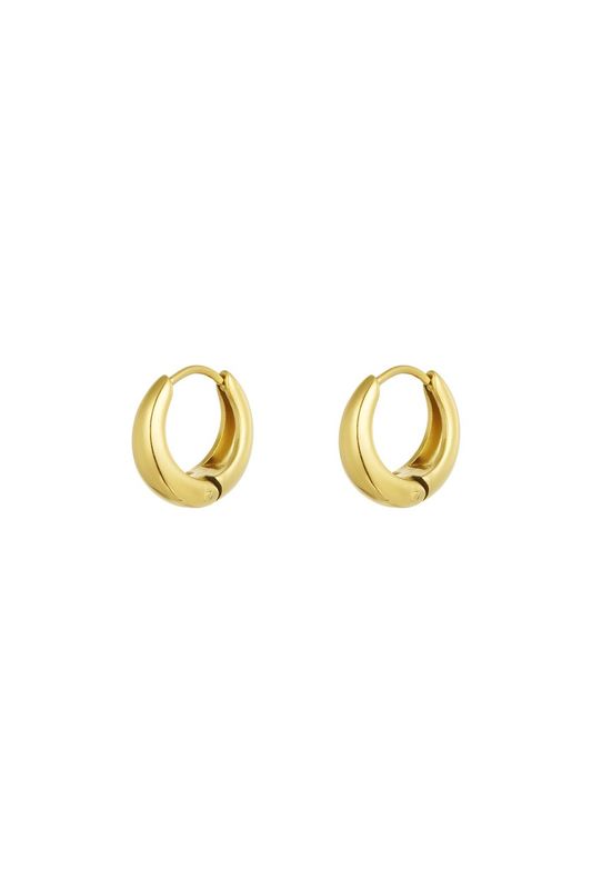 Small basic hoop earrings - goud