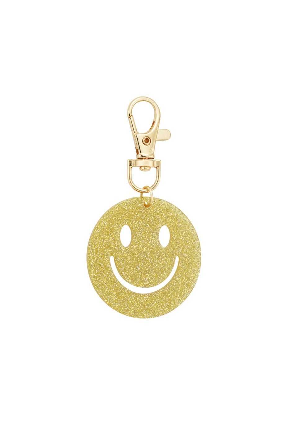 Keep smiling key ring - geel