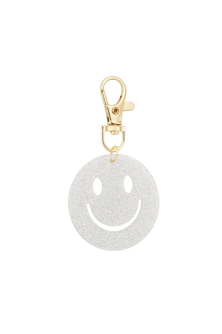 Keep smiling key ring - wit