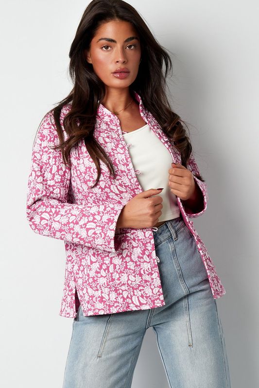 Print jacket - roze  (pre-order)