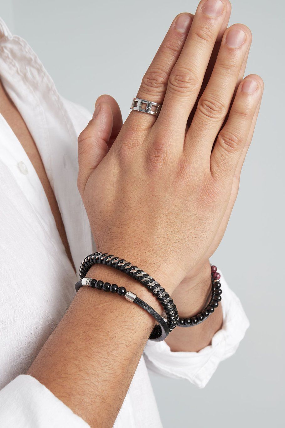 Serenity men&#39;s bracelet - zwart