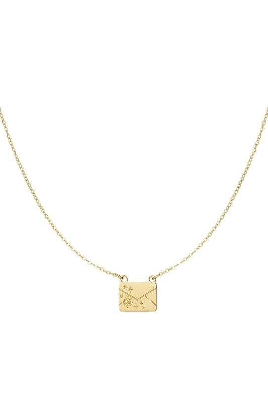 Secret note necklace - goud