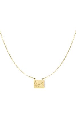 Secret note necklace - goud
