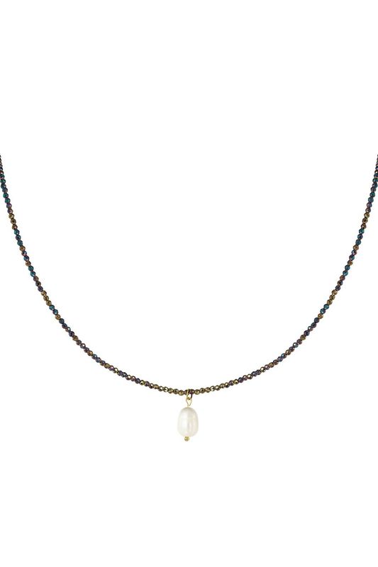 Fancy moment pearl necklace - paars