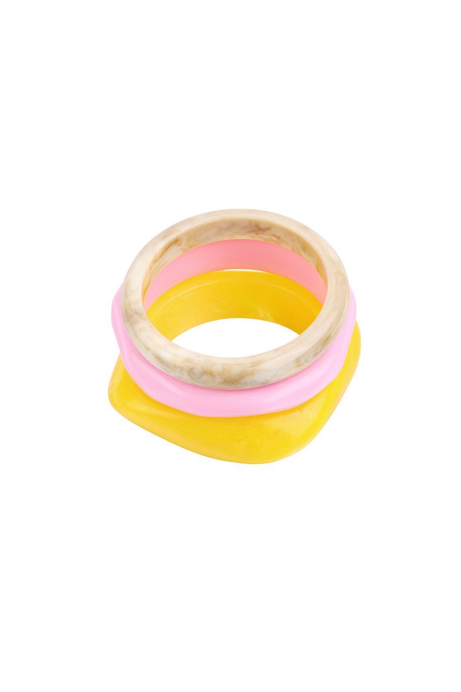 Sunset bangles - geel/roze/beige