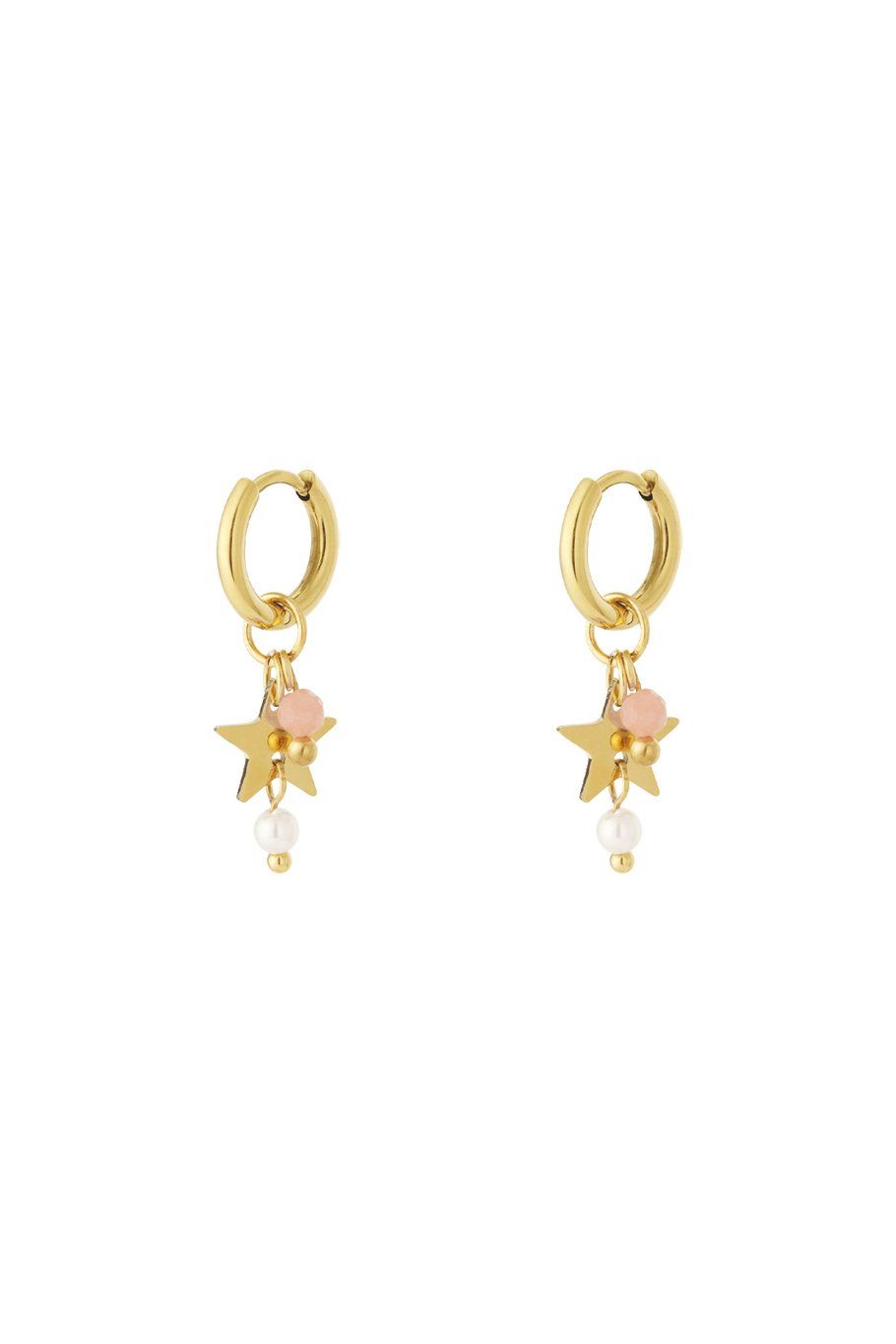 Starship earrings - Roos/goud