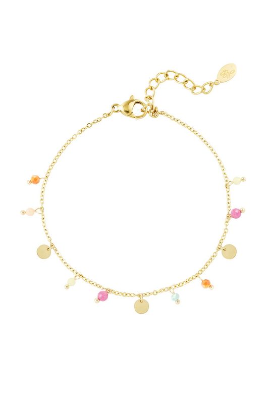 Technicolor treasure anklet - goud