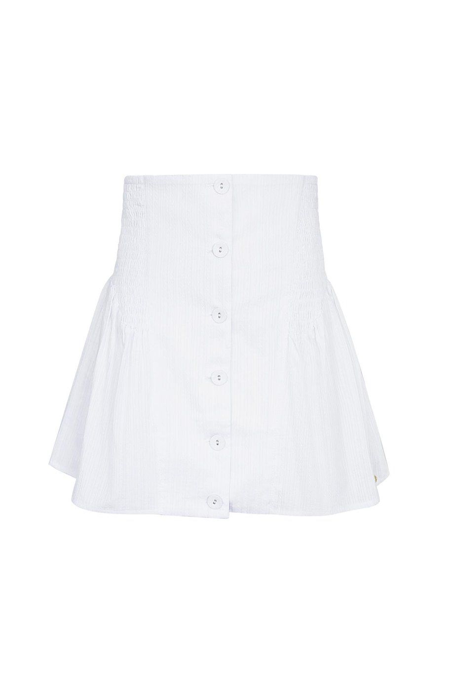 Skirt with buttons - Wit