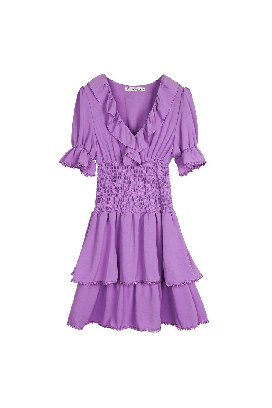 Ruffle madness dress - Paars