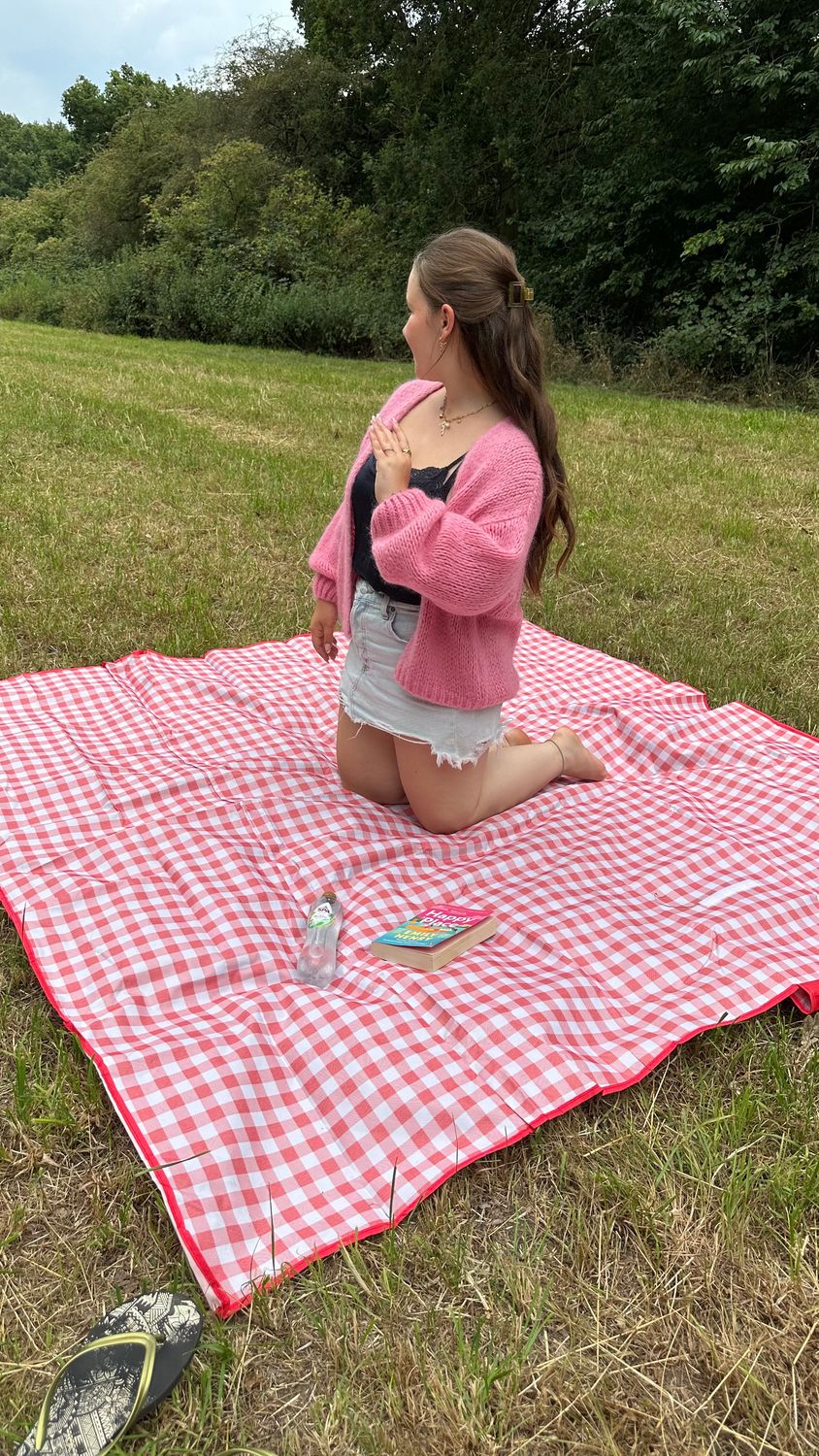 Bernadette oversized mohair cardigan - Roze
