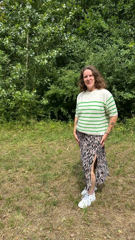Short-sleeved sailor sweater - Groen