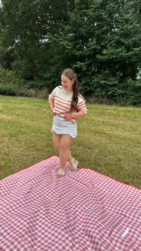 Short-sleeved sailor sweater - Oranje