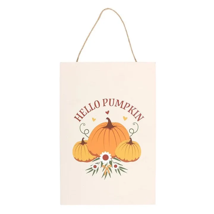 Hello Pumpkin Hanging Sign