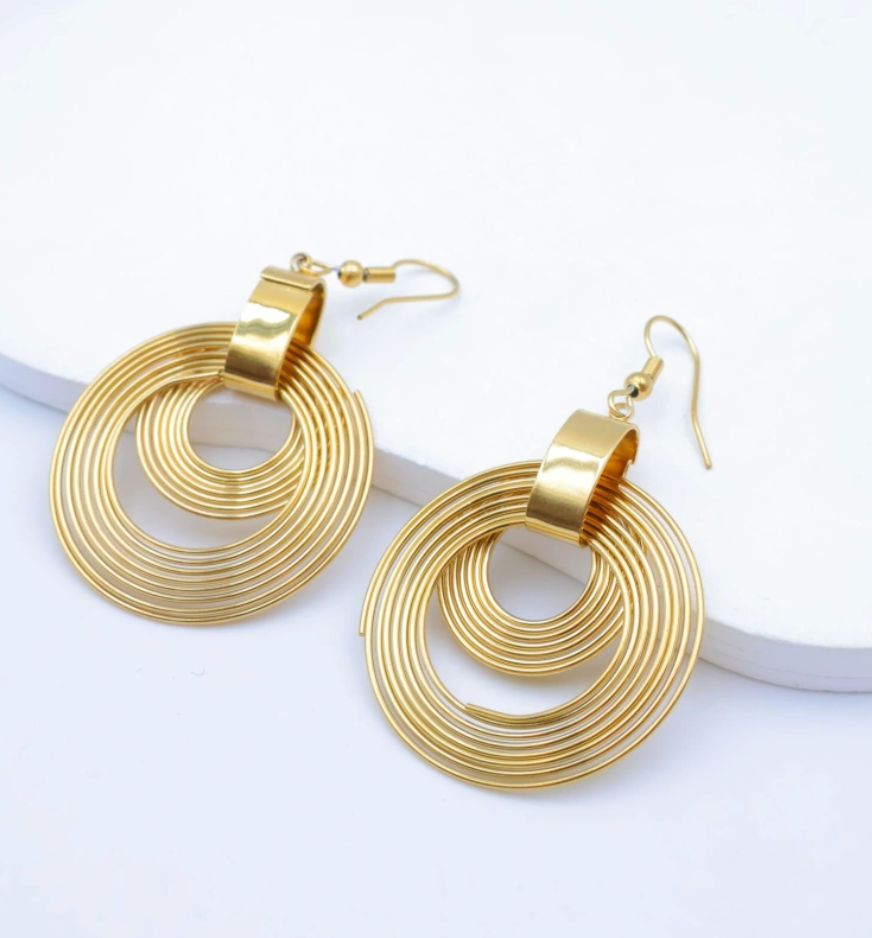 Double hoops oorbellen