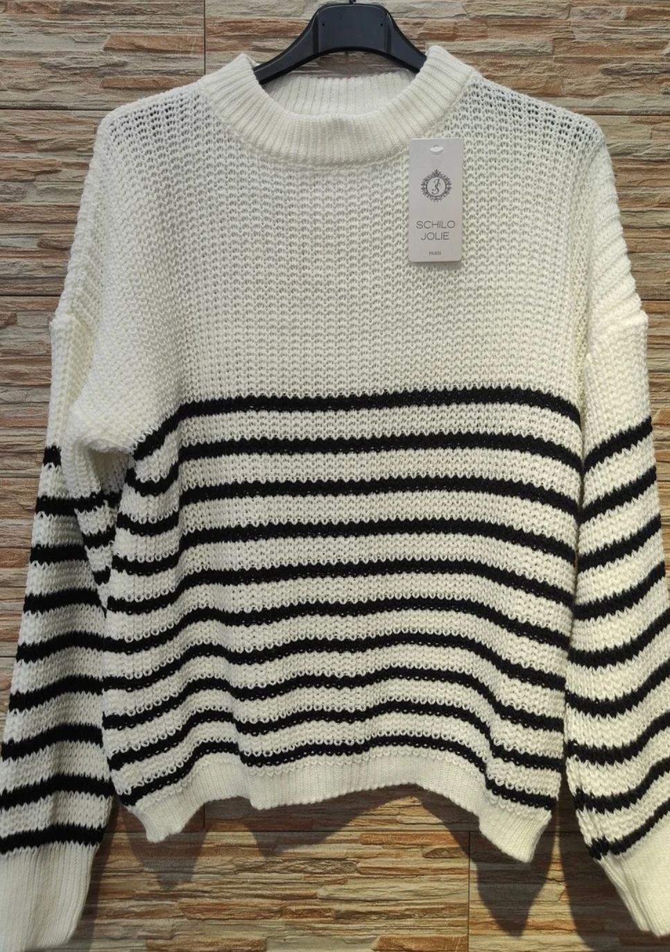 Striped sweater beige