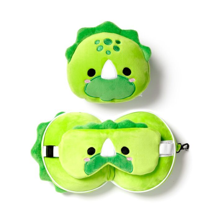 Dino travel pillow &amp; eye mask kids