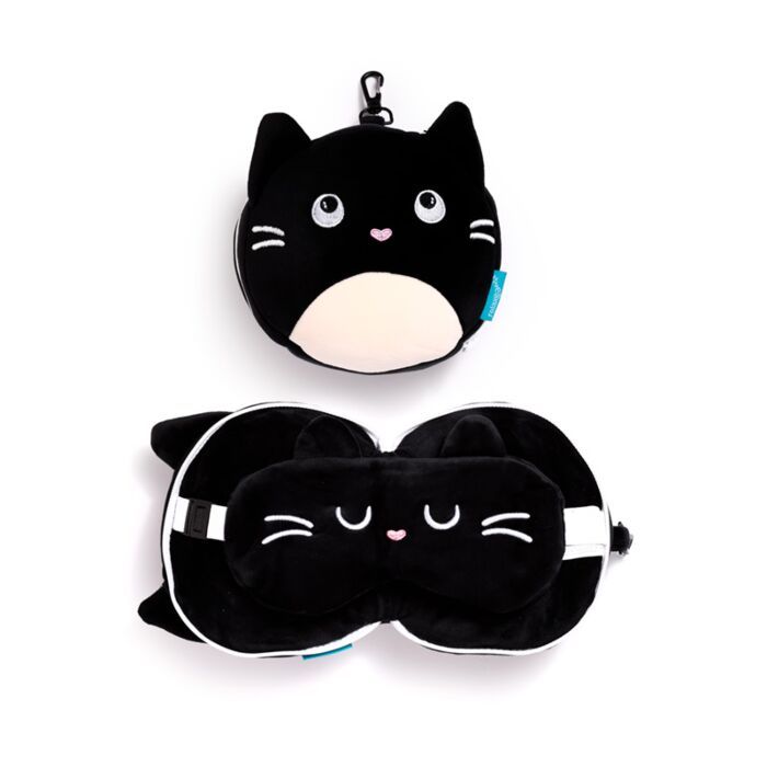 Cat travel pillow &amp; eye mask kids
