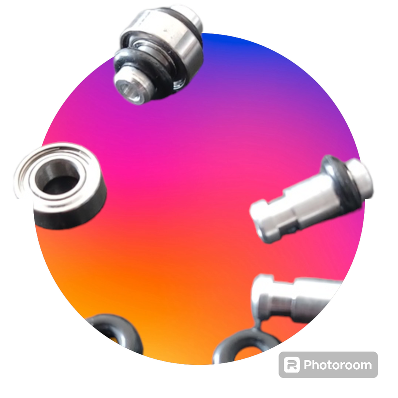 Adapter for bearing to 2mm shaft incl O-rings  Own design