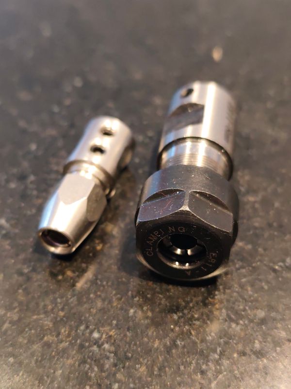 Motor coupler flexshaft different sizes