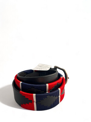 Broeksriem Makari Zwart/rood/blauw/wit