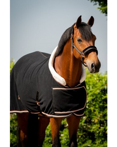 Highneck fleece Ponydeken Black