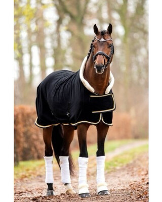 Highneck fleecedeken Black