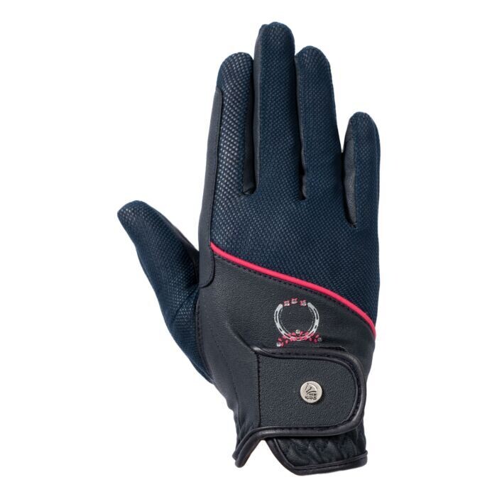 HKM Rijhandschoen Kids Navy/Pink