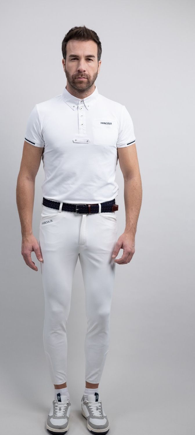 Harcour Rijbroek Heren Knie Grip White