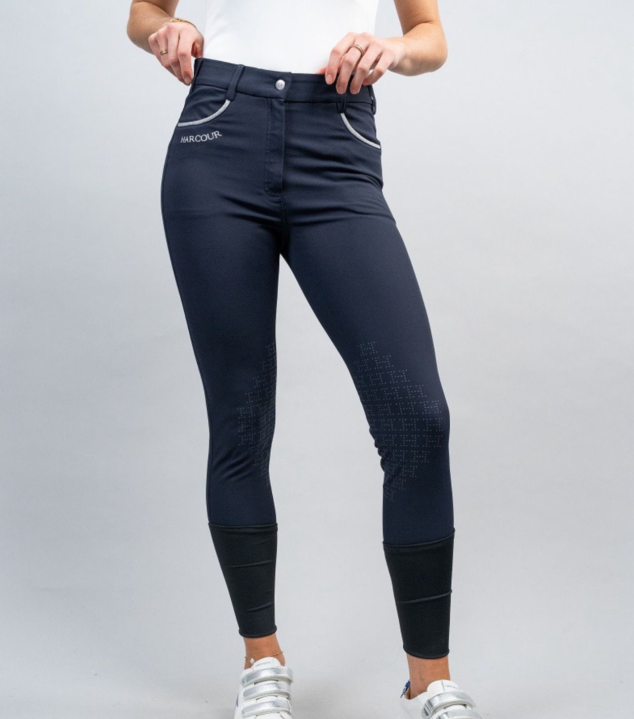 Harcour Rijbroek Dames Knie Grip Navy