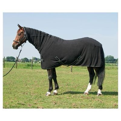 Fleecedeken Deluxe Met Hals Black