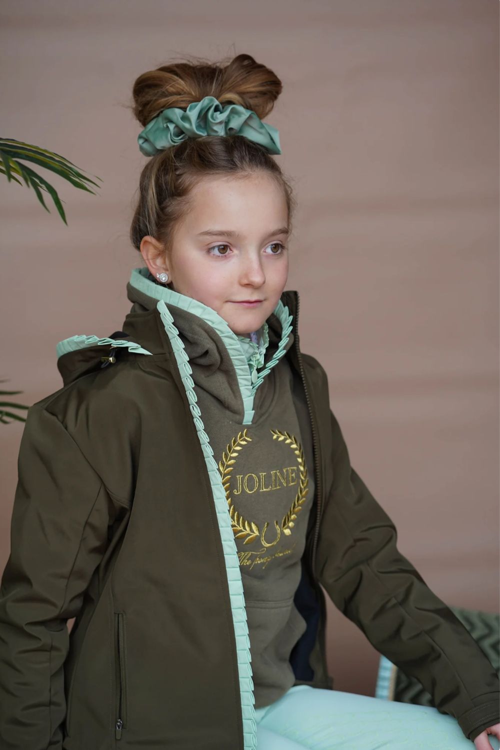 Joline The Pony Brand - Softshell jas, Kleur: Groen, Maten: 146 - 152