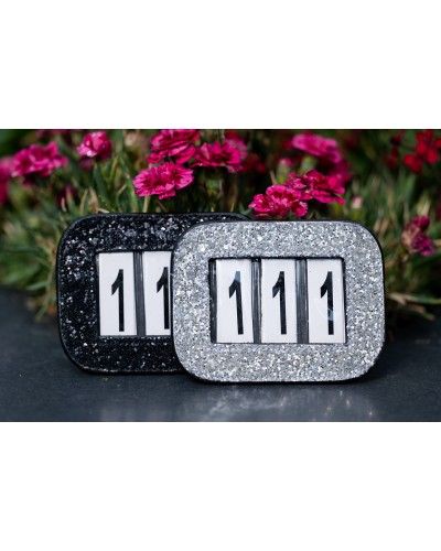 Wedstrijdnummer Glitter Zilver