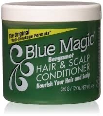 Blue magic hair and scalp