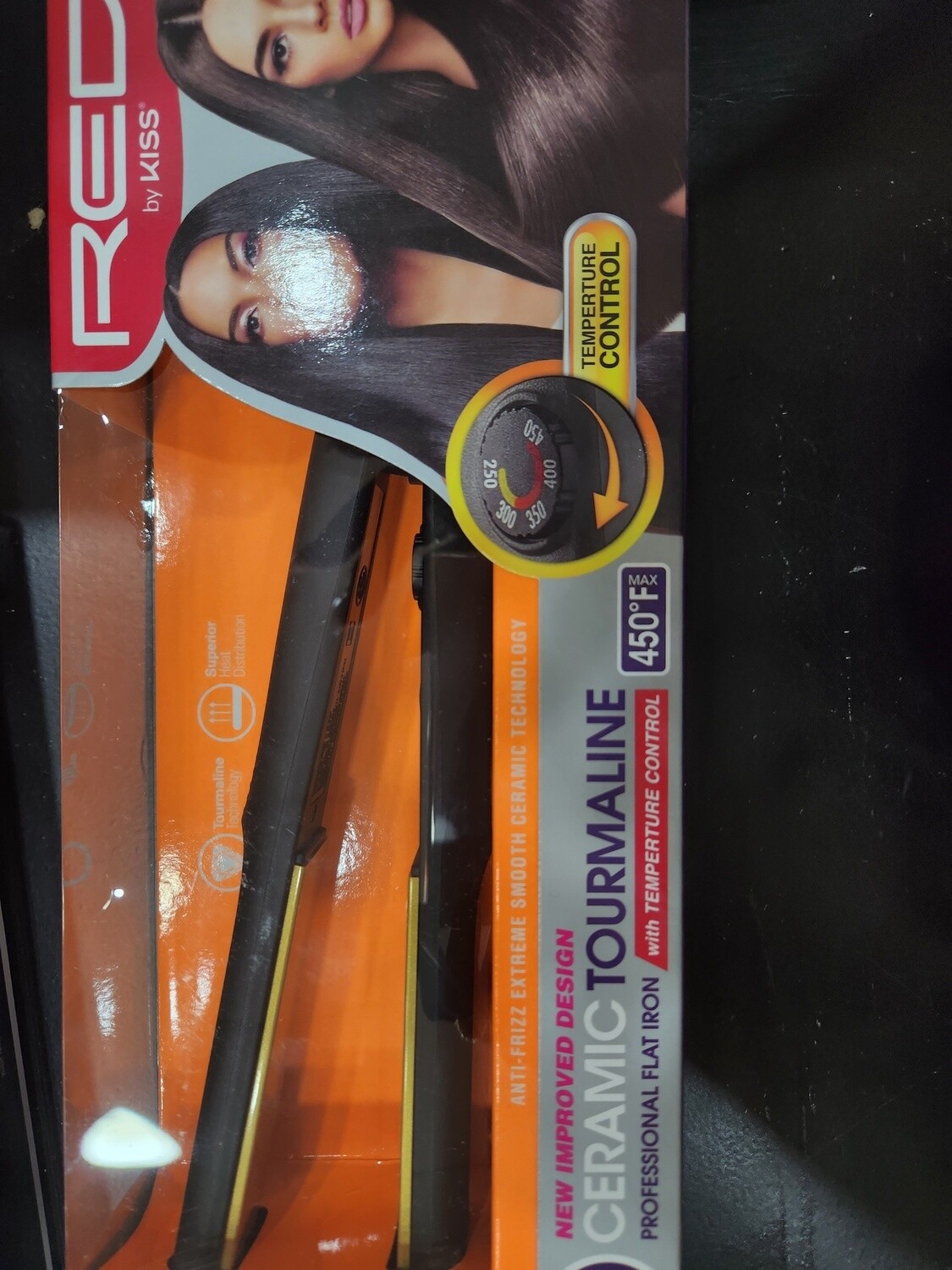 Red Ceramic tourmaline flat iron 1