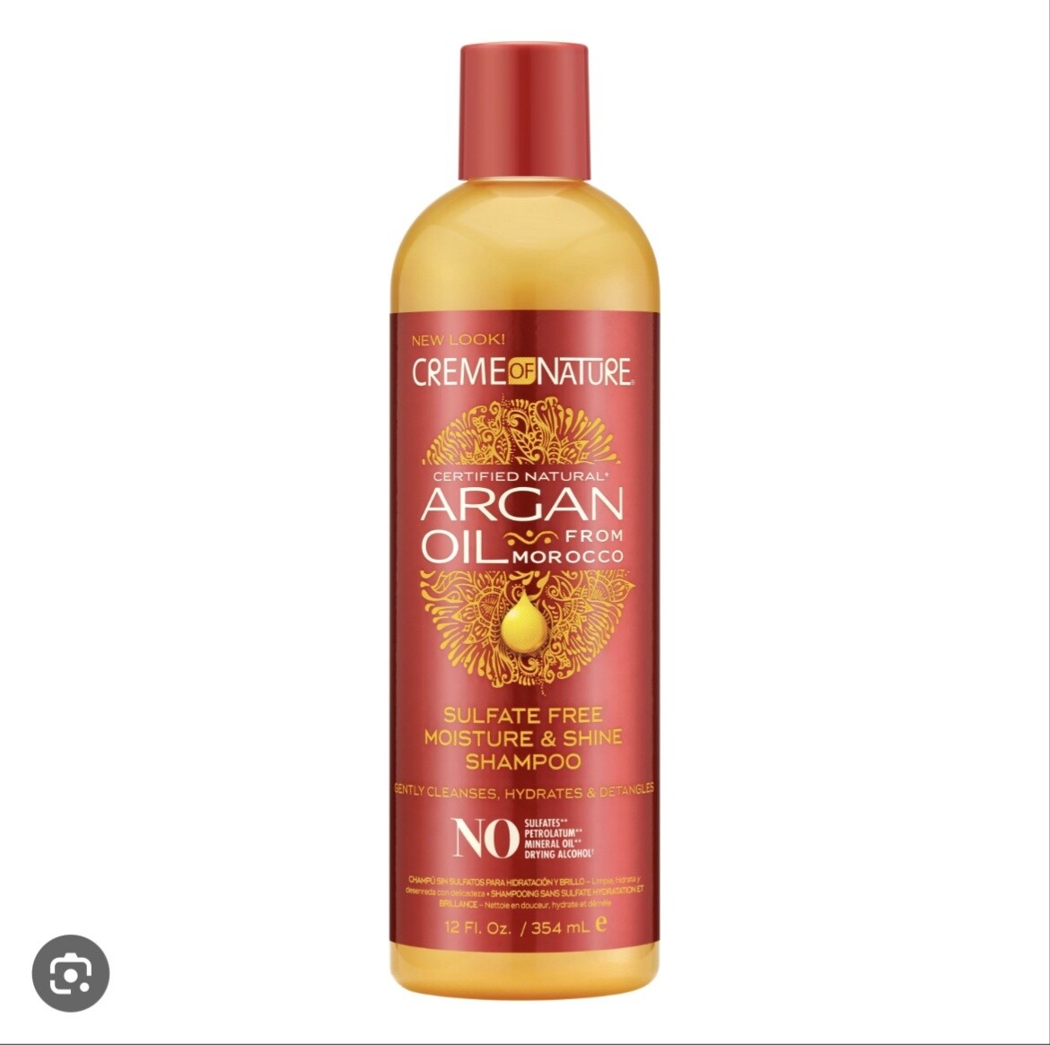 Creme of nature argan oil sulfate free moisture &amp; shine shampoo