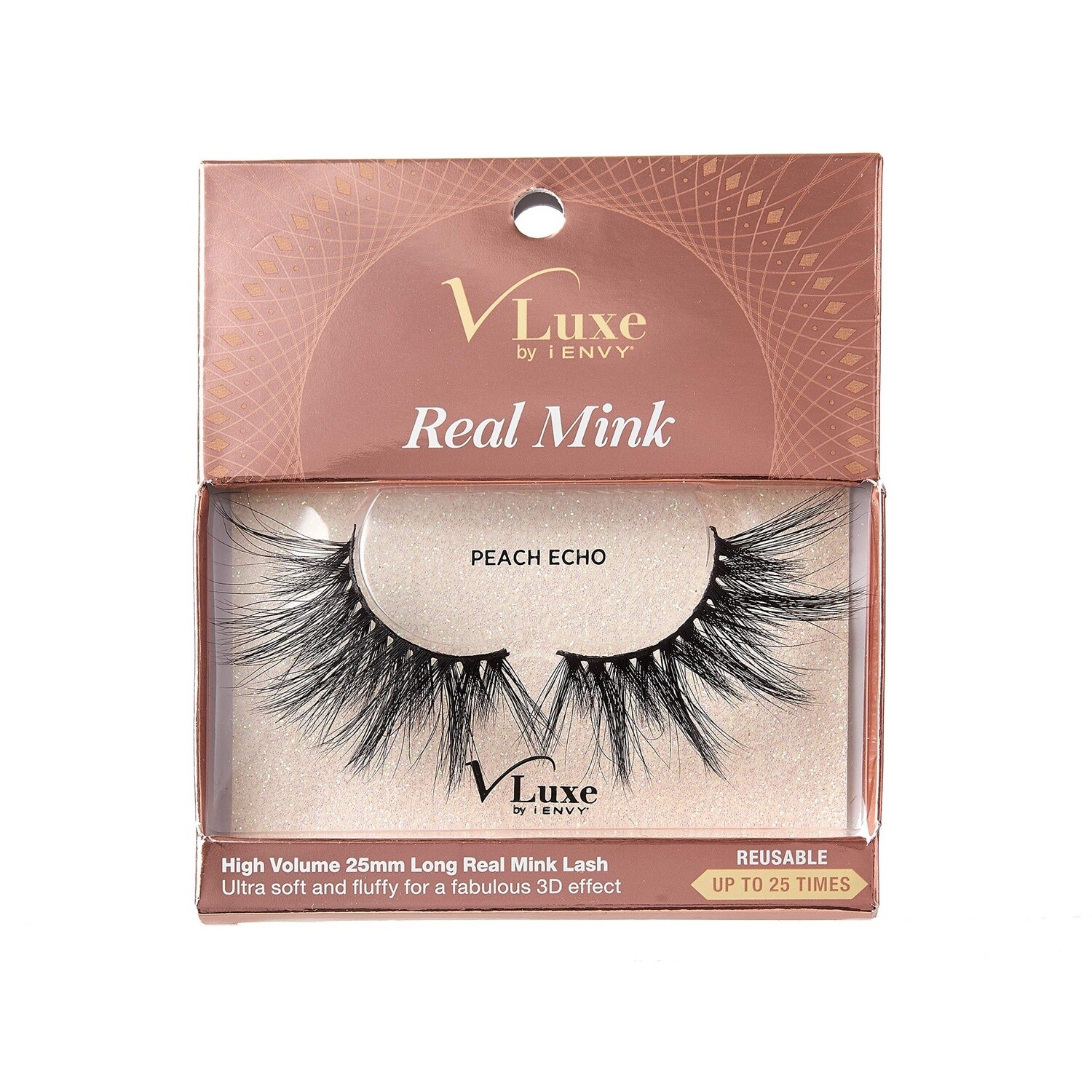V Luxe Real Mink /peach echo