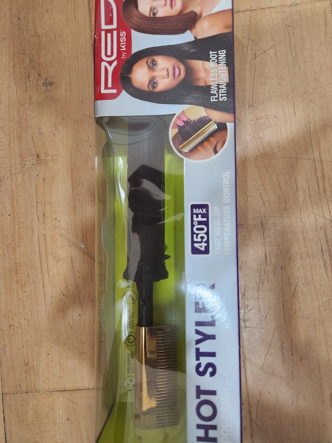 Red hot styler pressing comb 