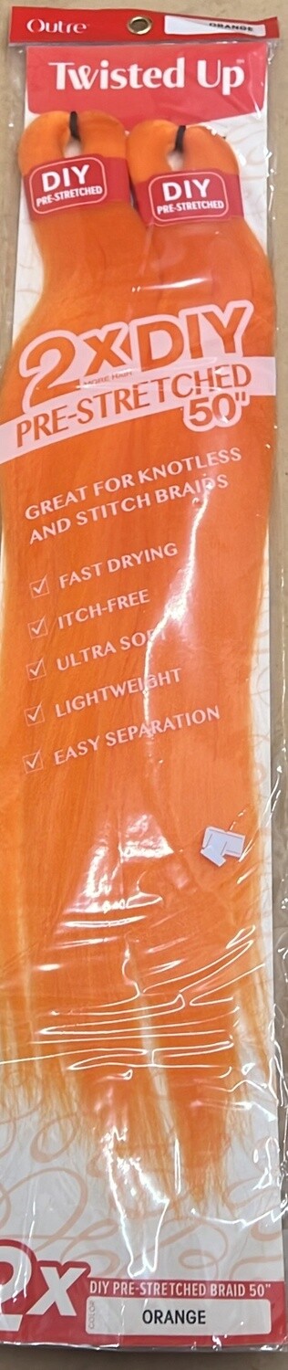 2x diy pre stretched 50” orange