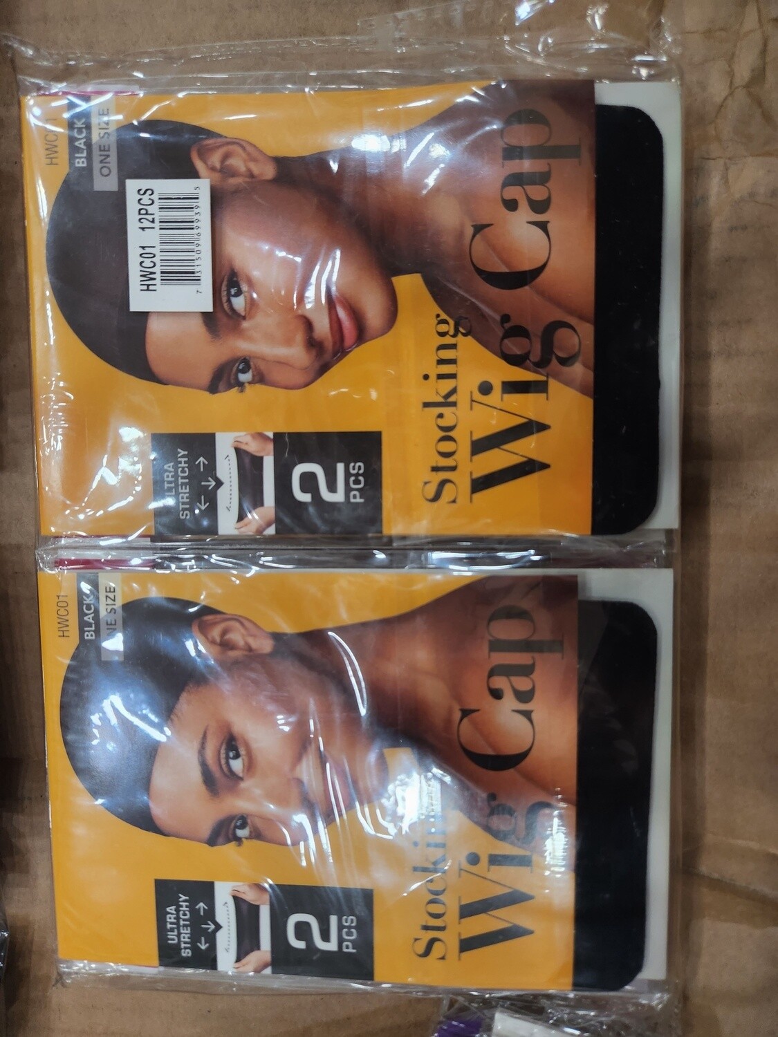 Stocking wig cap black