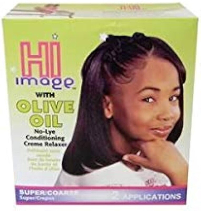 Hi Image with olive oil no-lye conditioning cream relaxer 