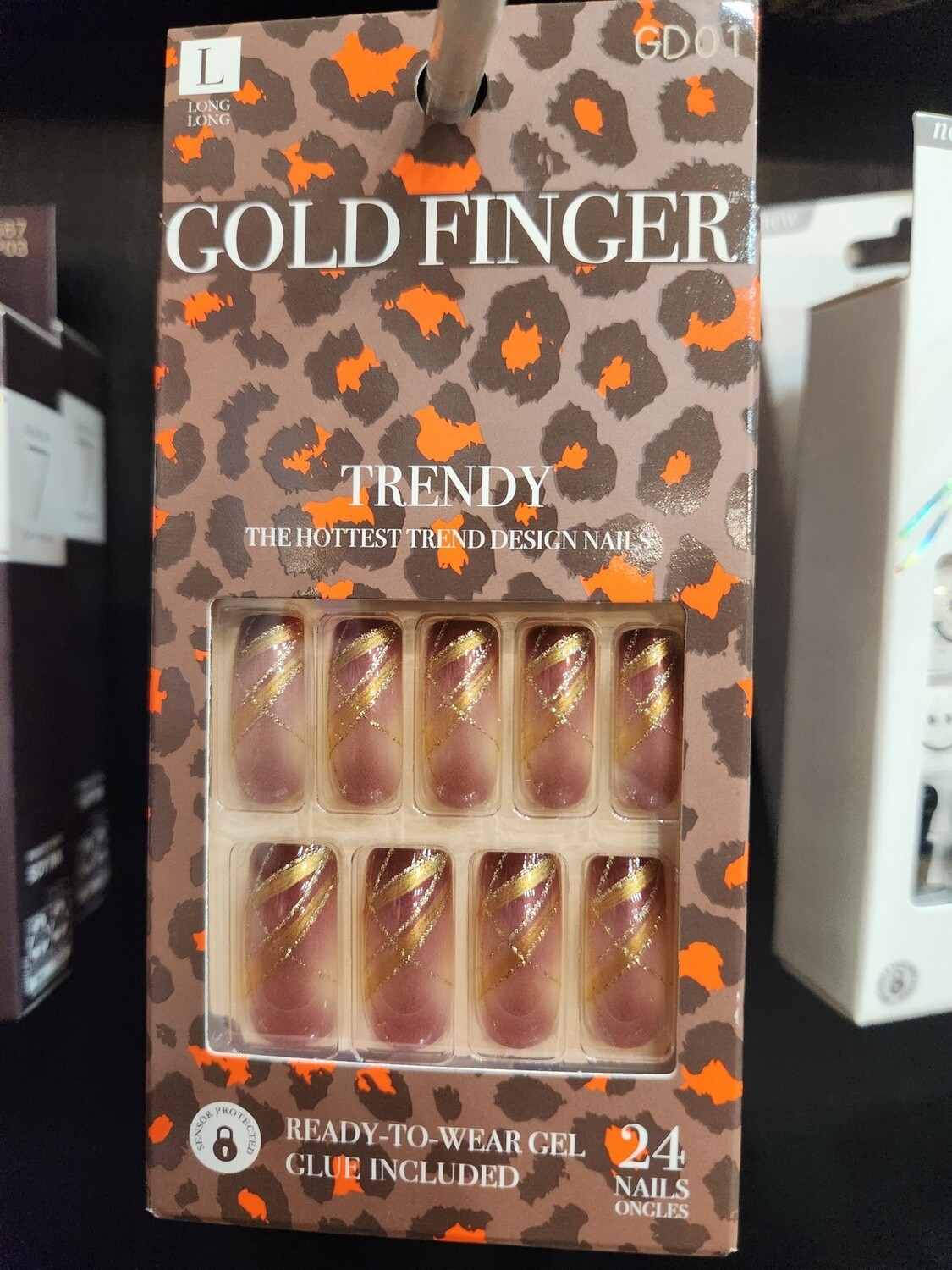 Trendy bedazzled gold and glitter 