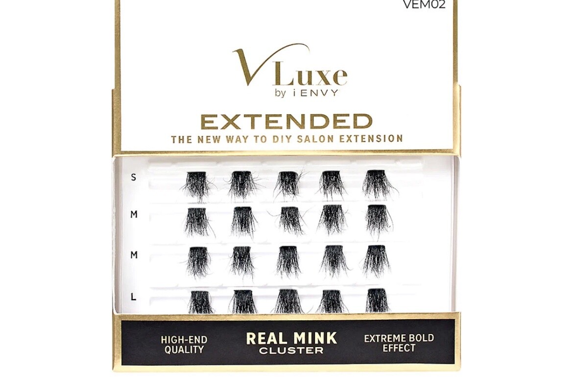 V Luxe Extended real mink clusters / Extreme Bold Effect 